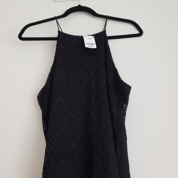 Black Lace High-Low Dress - Picture 4 of 5